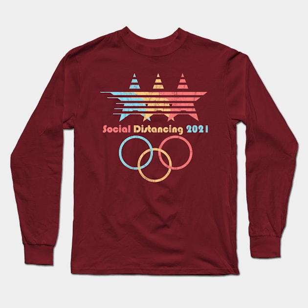 Social Distancing 2021 Long Sleeve T-Shirt by karutees